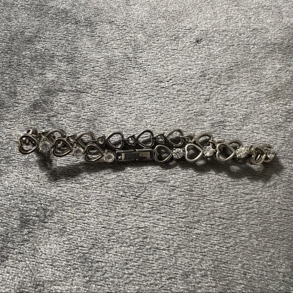 Heart Cutout Stainless Steel CZ Bracelet - Picture 6 of 6